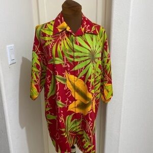 Zam Collection Men Tropical Shirt Size Large